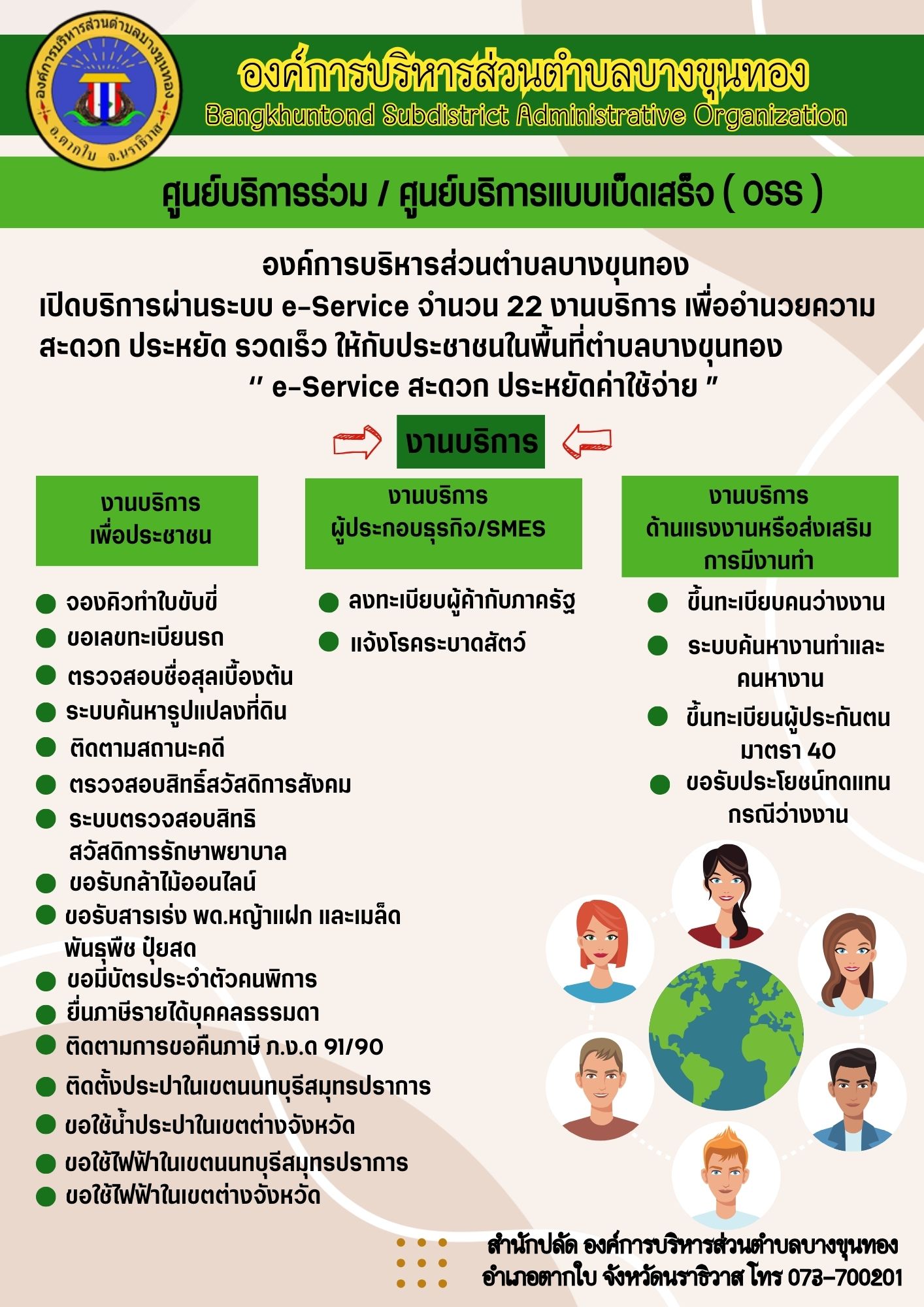 ศูนย์บริการร่วม / ศูนย์บริการแบบเบ็ดเสร็จ ( One Stop Service : OSS )