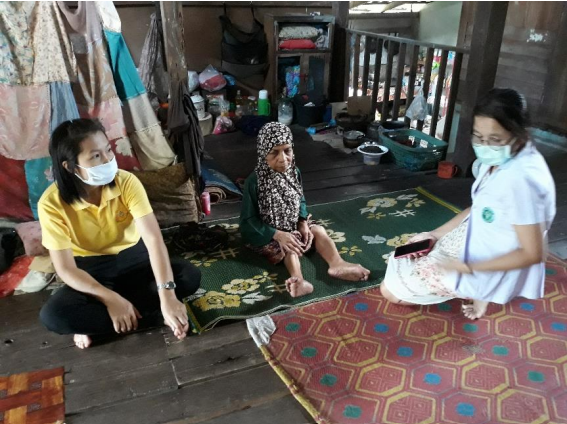 กิจกรรมการลงเยื่ยมผู้สูงอายุที่มีภาวะพึ่งพิงตำบลบางขุนทอง ปี 2565